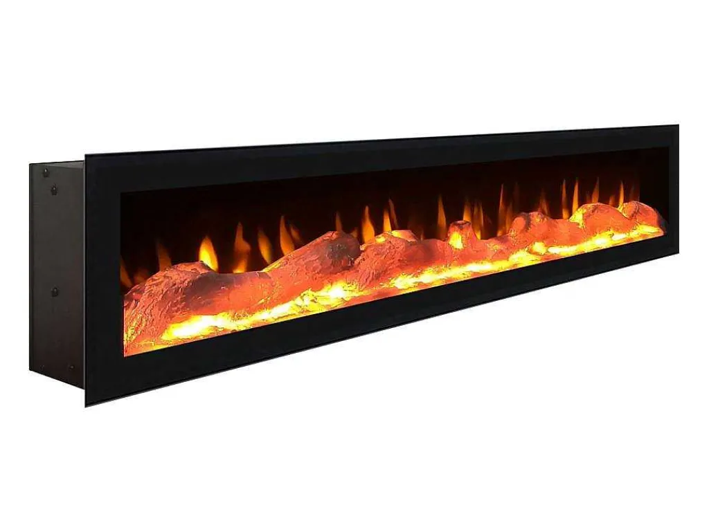 Elektrische Haard Led , 102X45X35Cm, 1 Opening, 1 Deur, Elektrische Haard, Hangend, Zwart-Skraut Home Sale