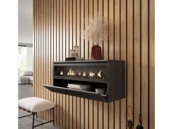 Elektrische Haard Led , 102X45X35Cm, 1 Opening, 1 Deur, Elektrische Haard, Hangend, Zwart-Skraut Home Sale