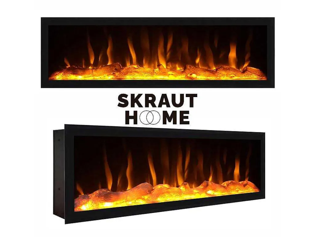 Elektrische Haard Led , 107X38X25Cm, Woonkamer - Eetkamer, Elektrische Haard, Cement-Skraut Home Online
