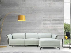 Elektrische Hoekbank Rechts Van Lichtgrijze En Antracietgrijze Stof Geraldine-Vente-unique Clearance