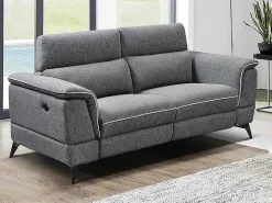 Elektrische Relaxbankstel 3+2 Macari - Stof - Grijs-Vente-unique Hot