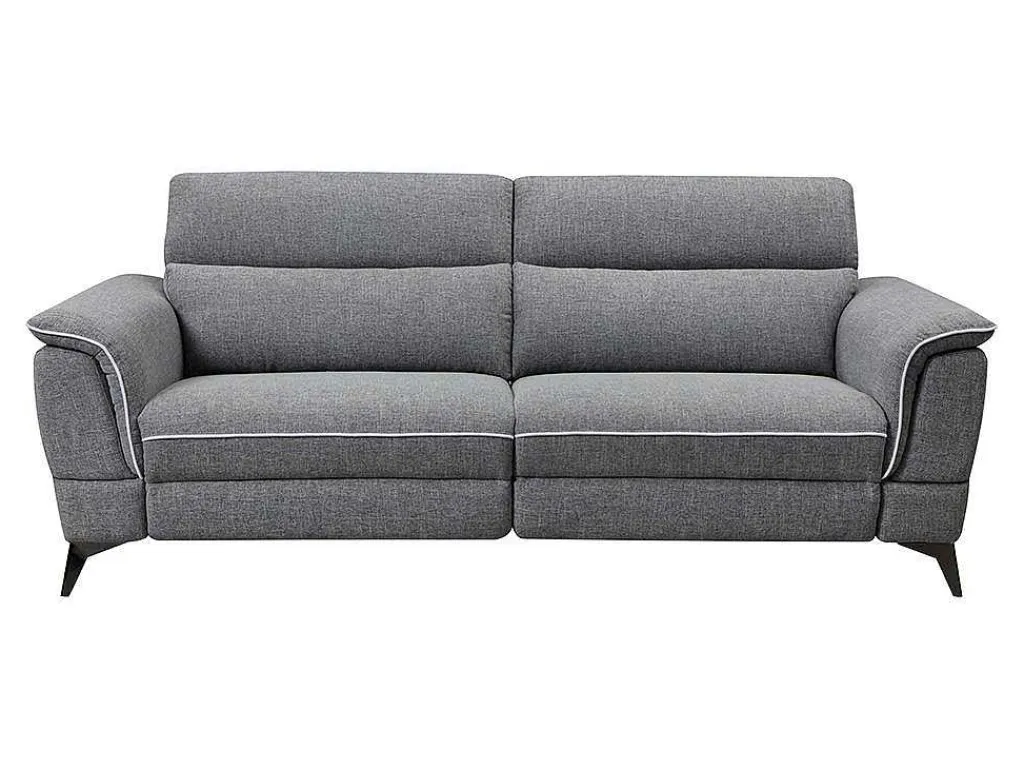 Elektrische Relaxbankstel 3+2 Macari - Stof - Grijs-Vente-unique Hot