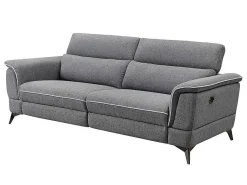 Elektrische Relaxbankstel 3+2 Macari - Stof - Grijs-Vente-unique Hot