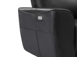 Elektrische Relax-Driezitsbank En -Fauteuil Van Zwart Vaarsleer Damon-Vente-unique Outlet
