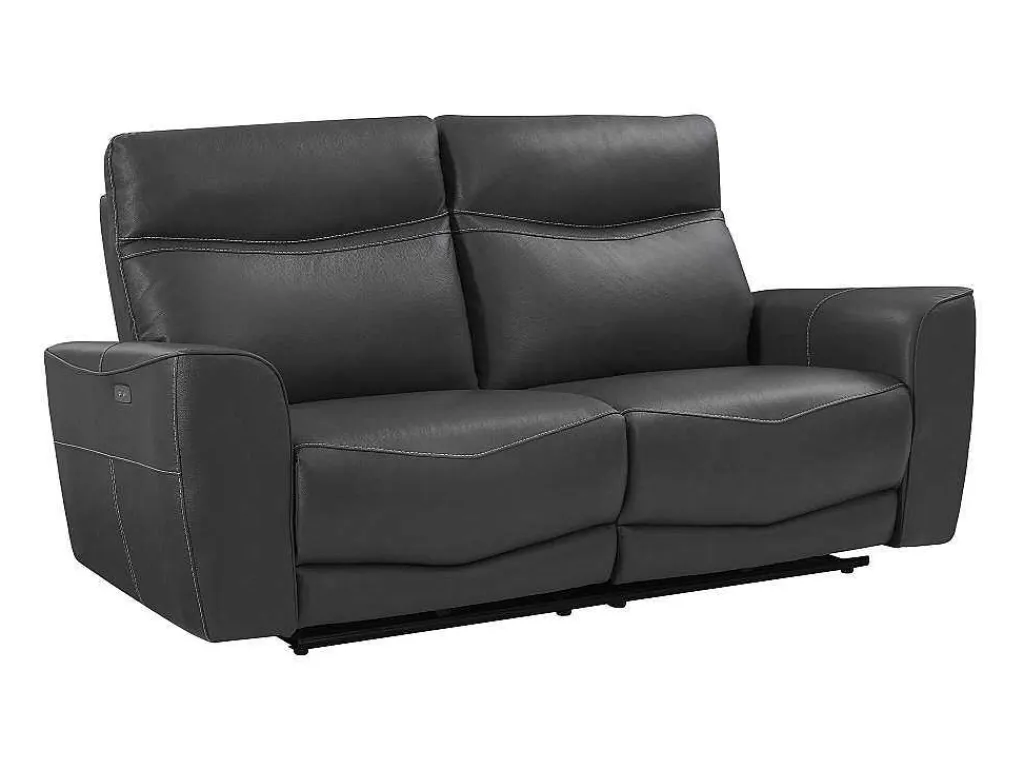 Elektrische Relax-Driezitsbank Van Antracietgrijs Vaarsleer Damon-Vente-unique Clearance