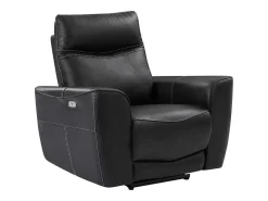 Elektrische Relax-Fauteuil Van Zwart Vaarsleer Damon-Vente-unique Online