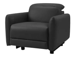 Elektrische Relaxfauteuil Cleophee Van Hoogwaardig Leer - Zwart-Vente-unique Sale