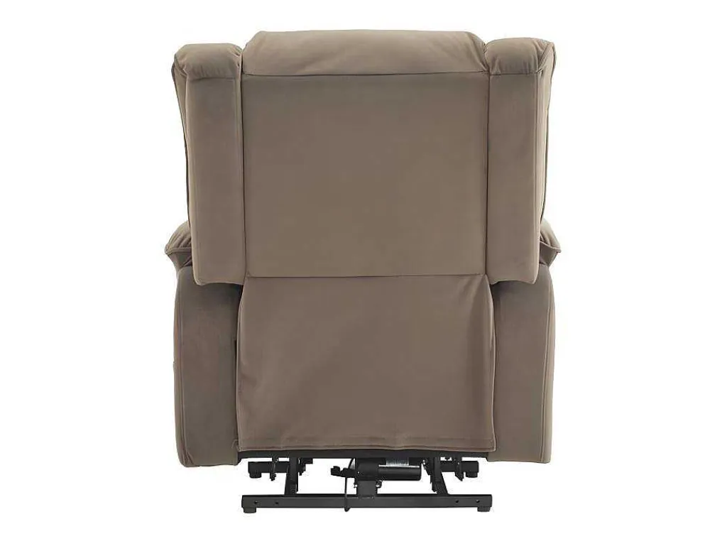 Elektrische Relaxfauteuil - Met Thermische Massagefunctie - Voorzien Van 2 Bekerhouders En Afstandsbediening - Taupe-ModernLuxe Clearance