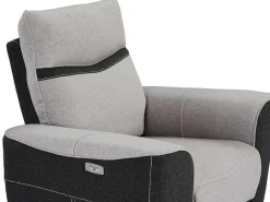 Elektrische Relaxfauteuil Van Grijze En Antracietkleurige Stof Damon-Vente-unique Online