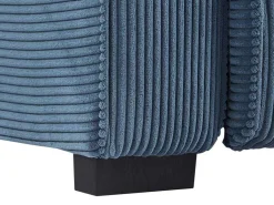 Elektrische Relaxfauteuil Met Bekleding In Blauw Ribfluweel Amelio-Vente-unique Clearance