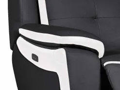 Elektrische Relaxfauteuil Van Leer Angelique - Zwart/ Wit-Vente-unique Hot