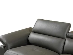 Elektrische Relaxhoekbank Van Leer Pascaline - Antraciet - Hoek Rechts-LINEA SOFA New