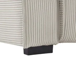 Elektrische Relaxhoekbank Met Hoek Links Van Lichtgrijs Ribfluweel Amelio-Vente-unique Online