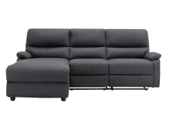 Elektrische Relaxhoekbank In Stof - Antraciet - Hoek Links - Lunano-Vente-unique Discount