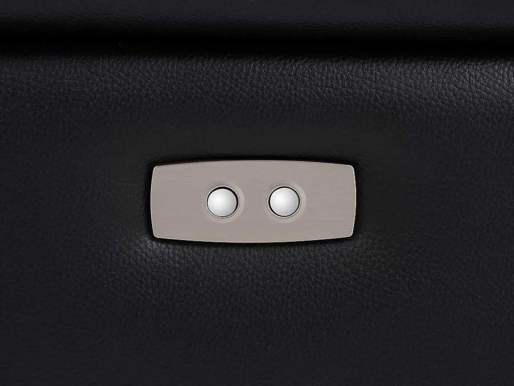 Elektrische Relax-Tweezitsbank Van Zwart Leer Mesola-Vente-unique Clearance