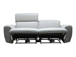 Elektrische Relaxzitbank Met 3 Plaatsen In Lichtgrijze Stof Orietto-Vente-unique Best