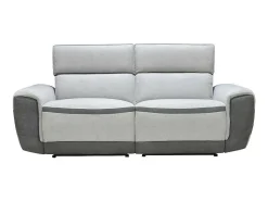 Elektrische Relaxzitbank Met 3 Plaatsen In Lichtgrijze Stof Orietto-Vente-unique Best