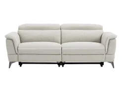 Elektrische Relax-Zitbank Met 3 Plaatsen In Beige Stof Macari-Vente-unique Outlet