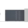 Elektrische Schuifpoort Van Aluminium Met Motieven - Halfopengewerkt - L.416 X H.180 Cm - Antraciet - Gregor-EXPERTLAND Outlet