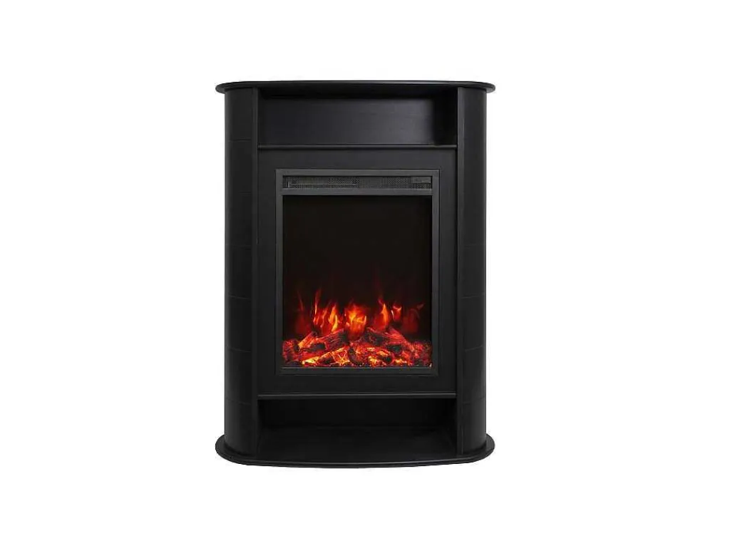 Elektrische Sfeerhaard - Met Mantel - L84 X D33 X H111 Cm - Zwart - Mombacho-FLAMATECH Hot