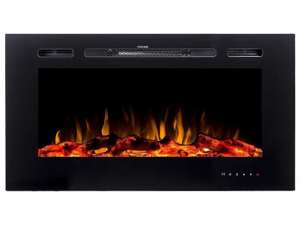 Elektrische Sfeerhaard Calbuco - L101,6 X D14 X H54,4 Cm - Zwart-FLAMATECH