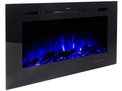 Elektrische Sfeerhaard Calbuco - L101,6 X D14 X H54,4 Cm - Zwart-FLAMATECH