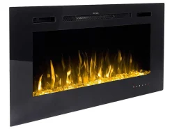 Elektrische Sfeerhaard Calbuco - L101,6 X D14 X H54,4 Cm - Zwart-FLAMATECH