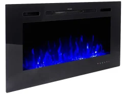 Elektrische Sfeerhaard Calbuco - L101,6 X D14 X H54,4 Cm - Zwart-FLAMATECH