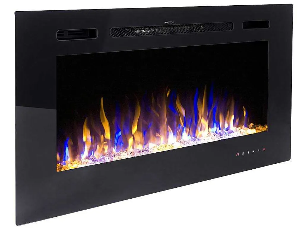 Elektrische Sfeerhaard Calbuco - L101,6 X D14 X H54,4 Cm - Zwart-FLAMATECH