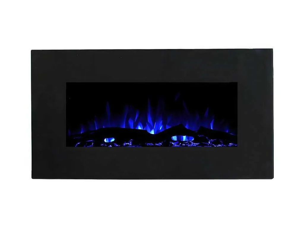 Elektrische Sfeerhaard Chandela - L84 X D14 X H45 Cm - Zwart-FLAMATECH