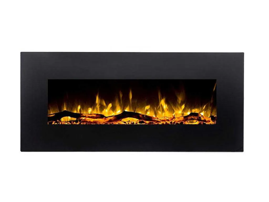 Elektrische Sfeerhaard Lalita - L110 X D14 X H49 Cm - Zwart-FLAMATECH Online