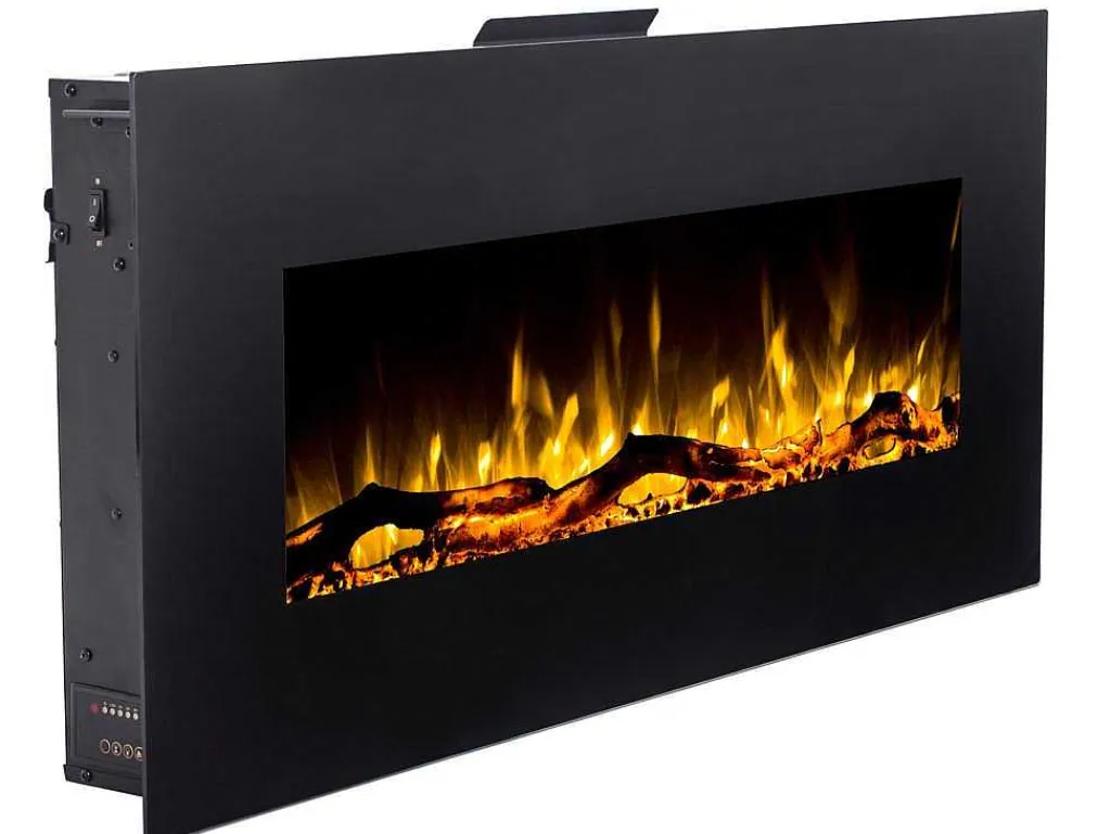 Elektrische Sfeerhaard Lalita - L110 X D14 X H49 Cm - Zwart-FLAMATECH Online