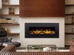 Elektrische Sfeerhaard Lalita - L110 X D14 X H49 Cm - Zwart-FLAMATECH Online