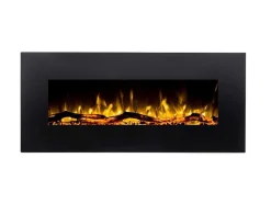 Elektrische Sfeerhaard Lalita - L110 X D14 X H49 Cm - Wit-FLAMATECH Discount