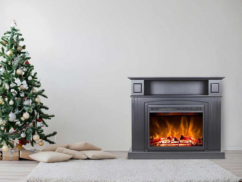 Elektrische Sfeerhaard Lopevi - L99 X D25 X H82,5 Cm - Zwart-FLAMATECH Best