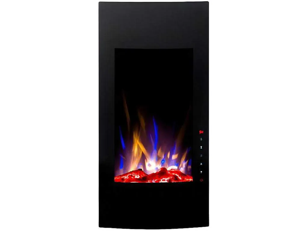 Elektrische Sfeerhaard Vulcano - L41 X D13 X H81 Cm - Zwart-FLAMATECH Discount
