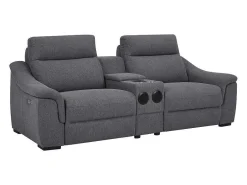 Elektrische Tweezits-Relaxzitsbank Van Grijze Stof Vereto-Vente-unique Discount