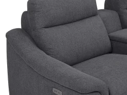 Elektrische Tweezits-Relaxzitsbank Van Grijze Stof Vereto-Vente-unique Discount