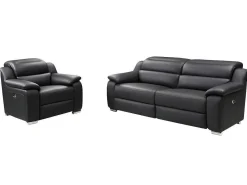 Elektrische 3-Zitsrelaxbank Arena Iii Van Leer - Noir-Vente-unique Best
