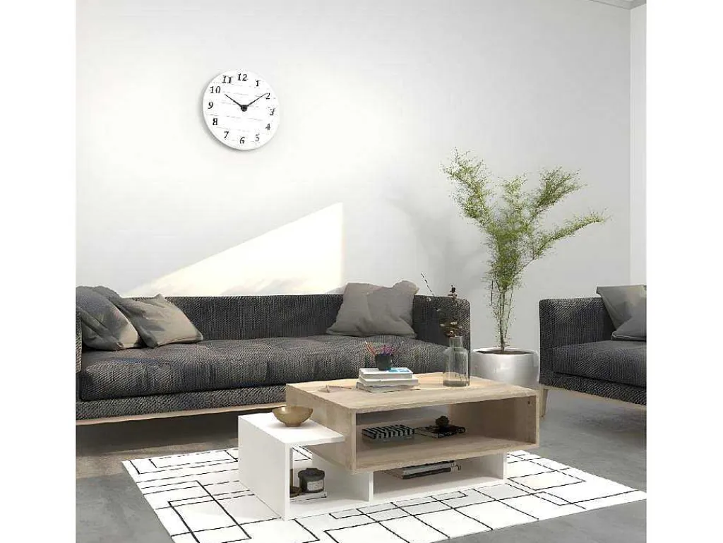 Elisa Koffietafel, Wit, Sonoma, 100X60X35 Cm,-EPIKASA