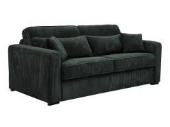 Express-Driezitsslaapbank Van Groen Ribfluweel - Bed 140 Cm - Matras 18 Cm - Mondovi-Vente-unique Sale