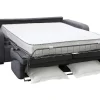 Express-Driezitsslaapbank Van Antracietgrijze Stof - Bed Met Brede Latten 140 Cm - Matras 22 Cm - Bevis-Vente-unique Outlet