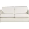 Express-Driezitsslaapbank Van 100% Wit Buffelleer, Matras 22 Cm Delectea Ii-LINEA SOFA Outlet