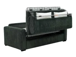 Express-Vierzitsslaapbank Van Groen Ribfluweel - Bed Met Brede Latten 160 Cm - Matras 18 Cm - Mondovi-Vente-unique Sale