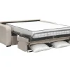 Express-Vierzitsslaapbank Van Beige Ribfluweel - Bed Met Brede Latten 160 Cm - Matras 18 Cm - Bevis-Vente-unique Outlet
