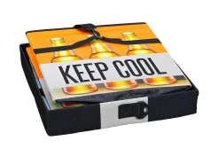 Fabo Opbergdozen Koeltas, Kruk, Draagriem, Zwart, Wit, Oranje.-Vente-unique Discount