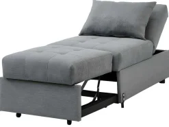 Fauteuil Aanpasbaar Van Stof Lesna - Grijs-Vente-unique