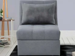 Fauteuil Aanpasbaar Van Stof Lesna - Grijs-Vente-unique