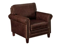 Fauteuil Cassandra Van Lived-In Leer - Bruin-LINEA SOFA Clearance