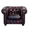Fauteuil Chesterfield Brenton 100% Buffelleer - Cherry-LINEA SOFA Sale